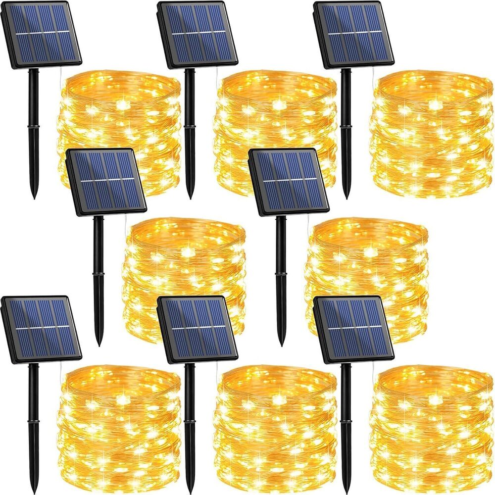 8 Pack Solar Fairy Lights Outdoor Waterproof 264FT 800 LED Solar